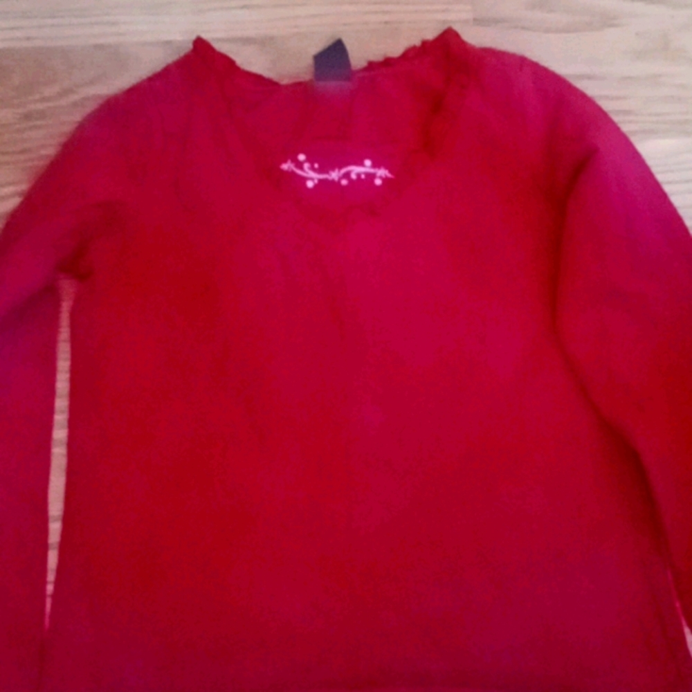 Long sleeve red shirt